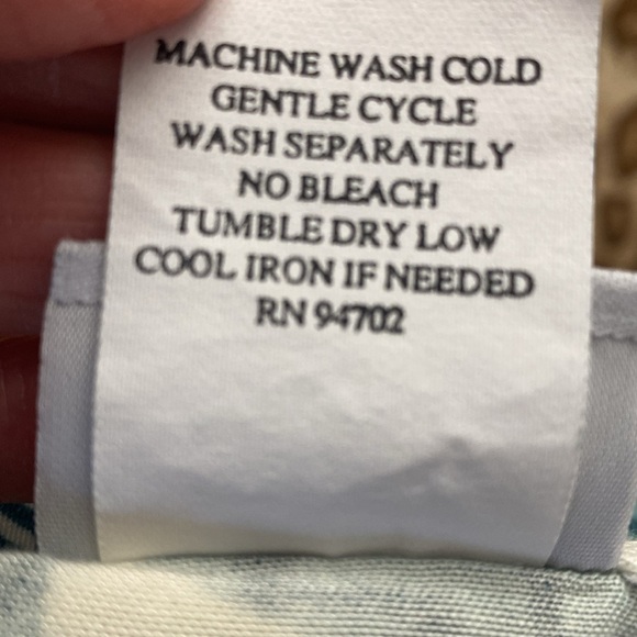 Hot Cotton Tunic blouse Top Womens M Button Down Rayon/Cotton Lagenlook tropical - Picture 9 of 9